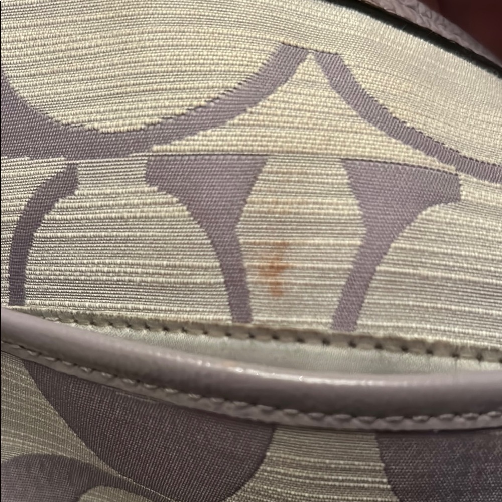 Coach Canvas Alexandra Lavender and Gray Signature Tote - Picture 7 of 14